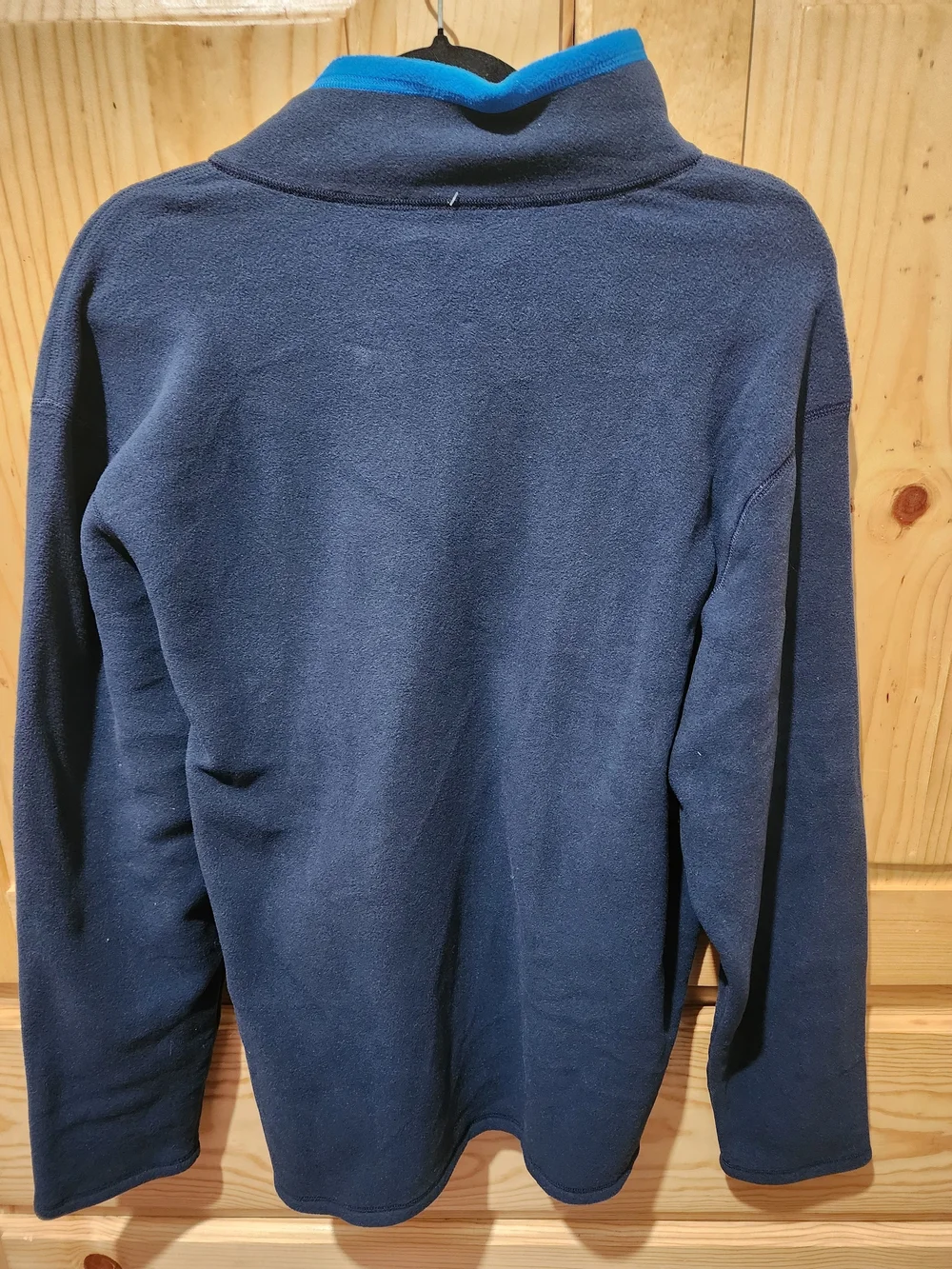 Fila Men's Navy Half-Zip Pullover with Bright Blue Trim